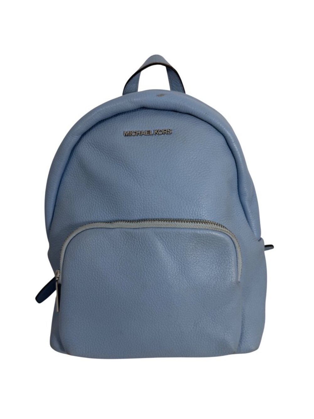 Michael Kors Light Blue Pebbled Leather Backpack